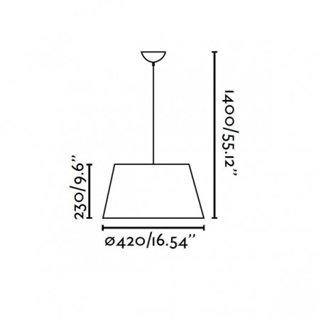 Lampe à suspension classique Mitic