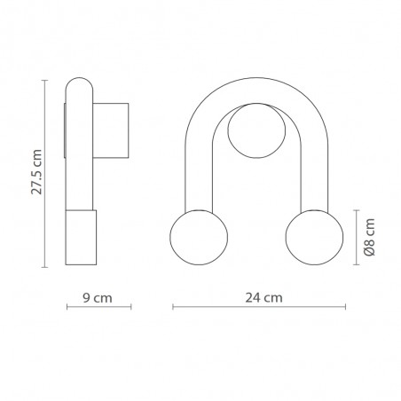 Applique Murale LED Rigoberta Súper Curvo 3000K (12.4W)
