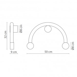 Applique Murale LED Rigoberta Curvo 3000K (12.4W)
