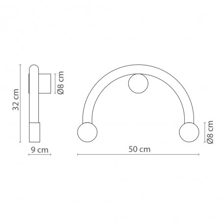 Applique Murale LED Rigoberta Curvo 3000K (12.4W)
