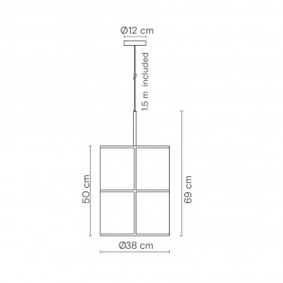 Lampe de plafond Rania 38