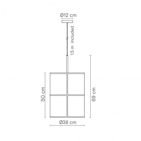 Lampe de plafond Rania 38