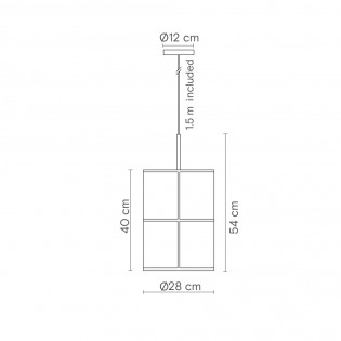 Lampe de plafond Rania 28