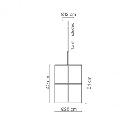 Lampe de plafond Rania 28