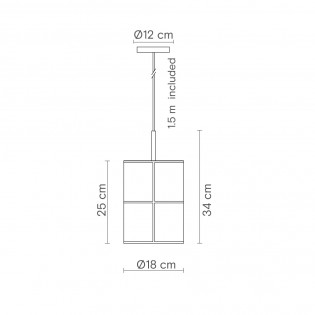 Lampe de plafond Rania 18