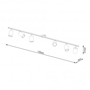 Réglette de plafond Lemmi (6 Lumieres)