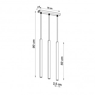 Lámpe a suspension Pastelo (3 Lumieres)