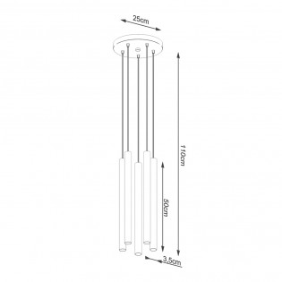 Lámpe a suspension Pastelo (5 Lumieres)