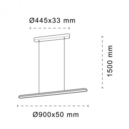 Suspension linéaire LED Mila Sensor (24W)