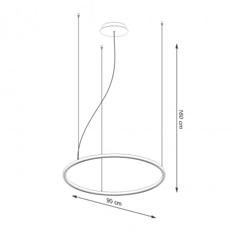 Lámpe a suspension LED Risa (57W)
