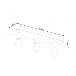 Réglette de plafond Tavo (3 Lumieres)