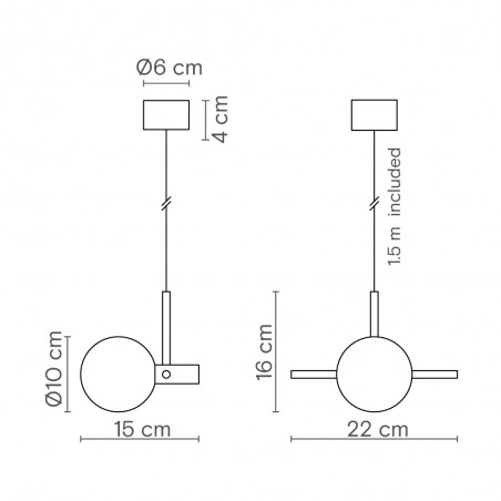 Lampe de plafond Roxanne II