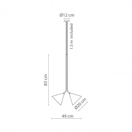 Lampe de plafond Rubi (2 lumieres)