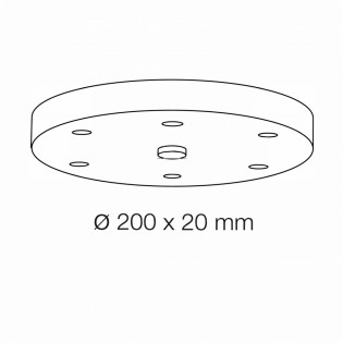 Florón de techo para 6 lámparas