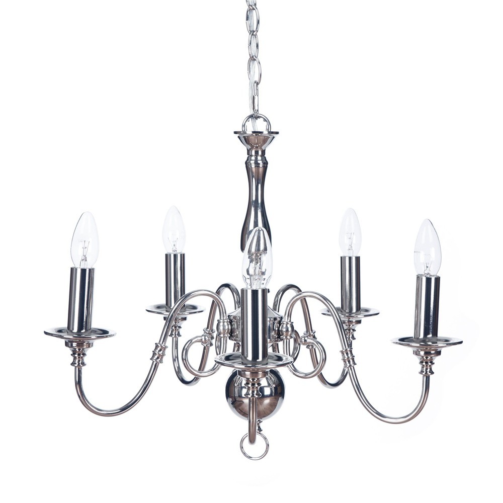 Lustre Hollandais à Douze Lumières En Laiton