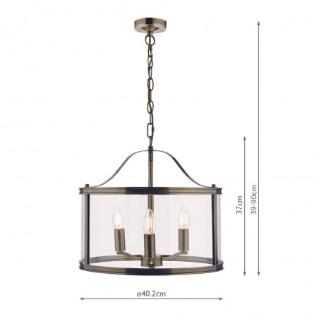 Lampe de plafond Harrington II (3 lumieres)