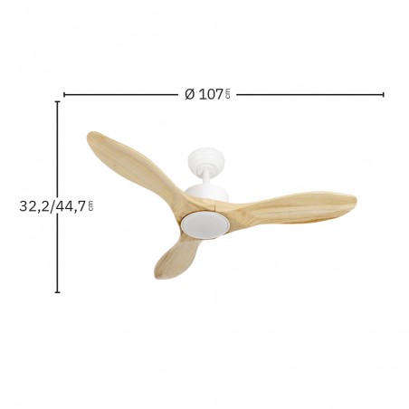 Ventilateur de plafond LED Segre CCT Dim (24W)