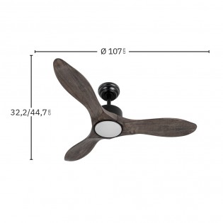 Ventilateur de plafond LED Segre CCT Dim (24W)