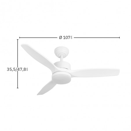 Ventilateur de plafond LED Torino CCT (24W)