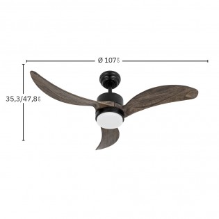Ventilateur de plafond LED Bembezar CCT Dim (24W)