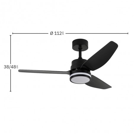 Ventilateur de plafond LED Jarama CCT (20W)