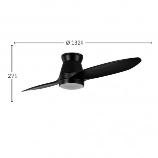 Ventilateur de plafond LED Nordic CCT (24W)