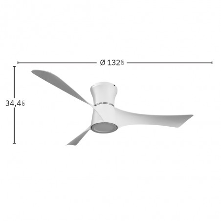 Ventilateur de plafond LED Tianas CCT Dim (18W)