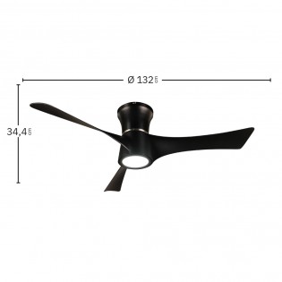 Ventilateur de plafond LED Tianas CCT Dim (18W)