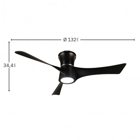 Ventilateur de plafond LED Tianas CCT Dim (18W)