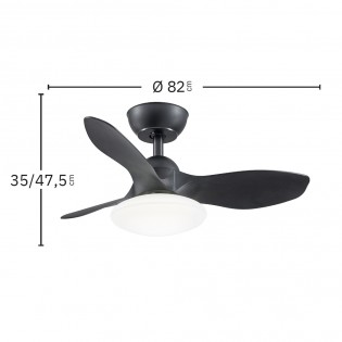 Ventilateur de plafond LED Paramo CCT (36W)