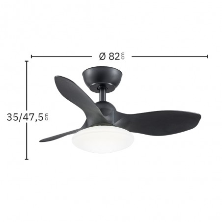 Ventilateur de plafond LED Paramo CCT (36W)