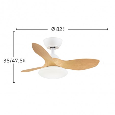 Ventilateur de plafond LED Paramo CCT (36W)