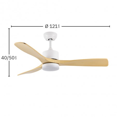 Ventilateur de plafond LED Azabache CCT (20W)