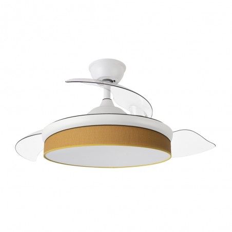 Ventilateur LED pales rétractables Moda Yaune (72W)