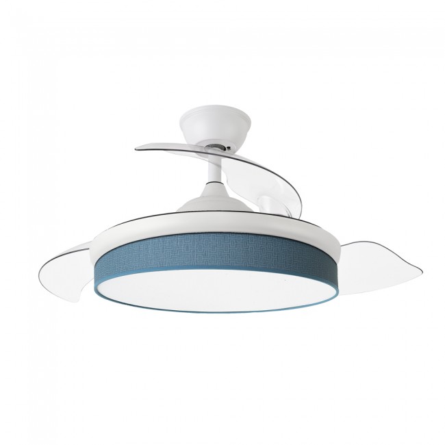 Ventilateur LED pales rétractables Moda Bleu (72W)