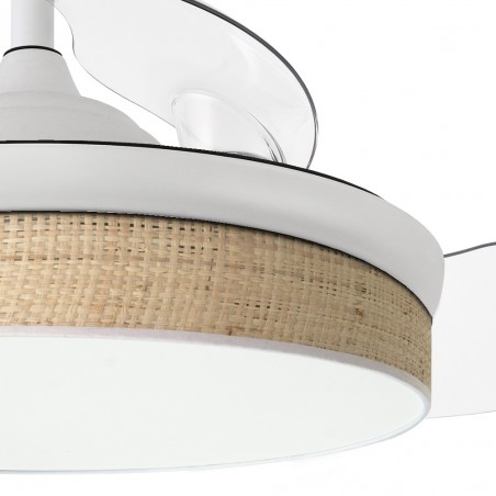 Ventilateur LED pales rétractables Moda Cañizo Claro (72W)