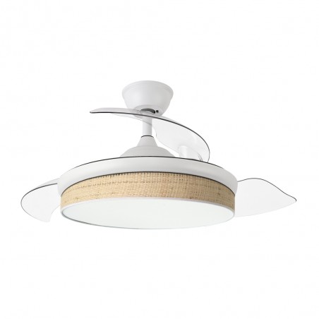 Ventilateur LED pales rétractables Moda Cañizo Claro (72W)