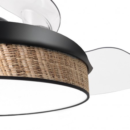 Ventilateur LED pales rétractables Moda Cañizo Oscuro (72W)