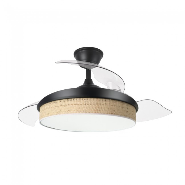 Ventilateur LED pales rétractables Moda Mini Cañizo Claro (72W)