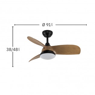 Ventilateur de plafond LED Atomo CCT (24W)