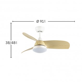 Ventilateur de plafond LED Atomo CCT (24W)