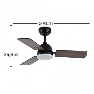 Ventilateur LED pales réversibles Portico CCT (20W)