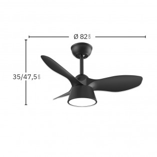 Ventilateur de plafond LED Cubico CCT (36W)