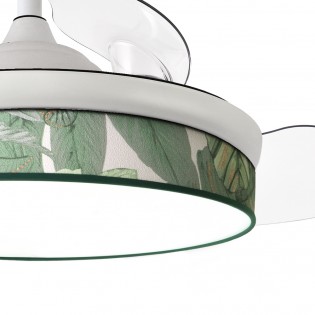 Ventilateur LED pales rétractables Moda Mini Hoja Vert (72W)