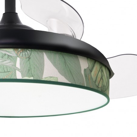 Ventilateur LED pales rétractables Moda Hoja Verde (72W)