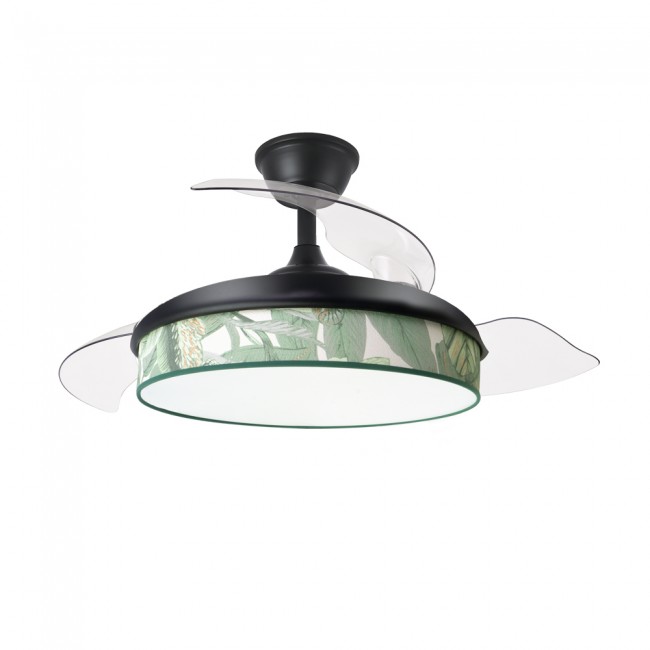 Ventilateur LED pales rétractables Moda Hoja Verde (72W)