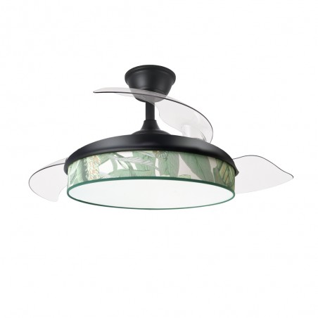 Ventilateur LED pales rétractables Moda Hoja Verde (72W)