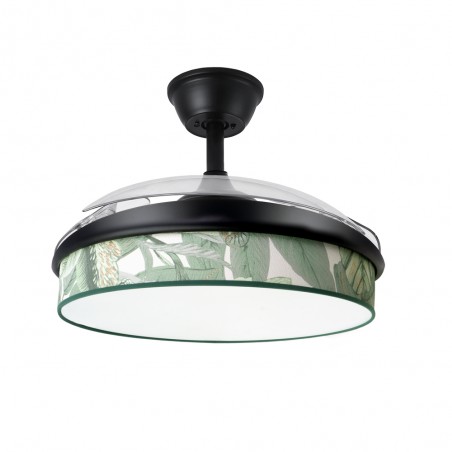 Ventilateur LED pales rétractables Moda Hoja Verde (72W)