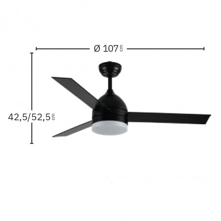 Ventilateur LED à pales réversibles Legio CCT (26W)