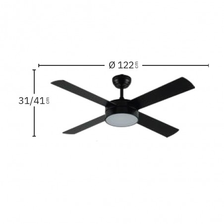 Ventilateur de plafond LED Nevery CCT (26W)
